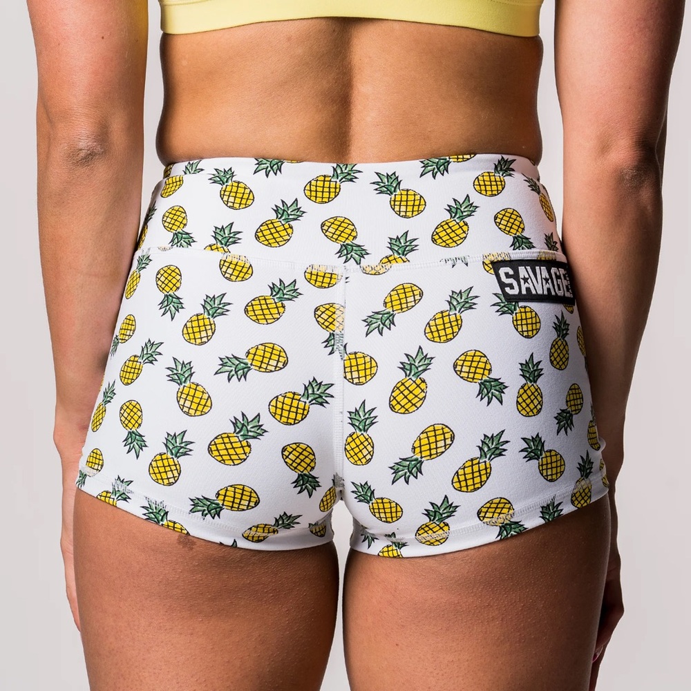 NWOT Savage Barbell Booty Shorts Pineapple Express